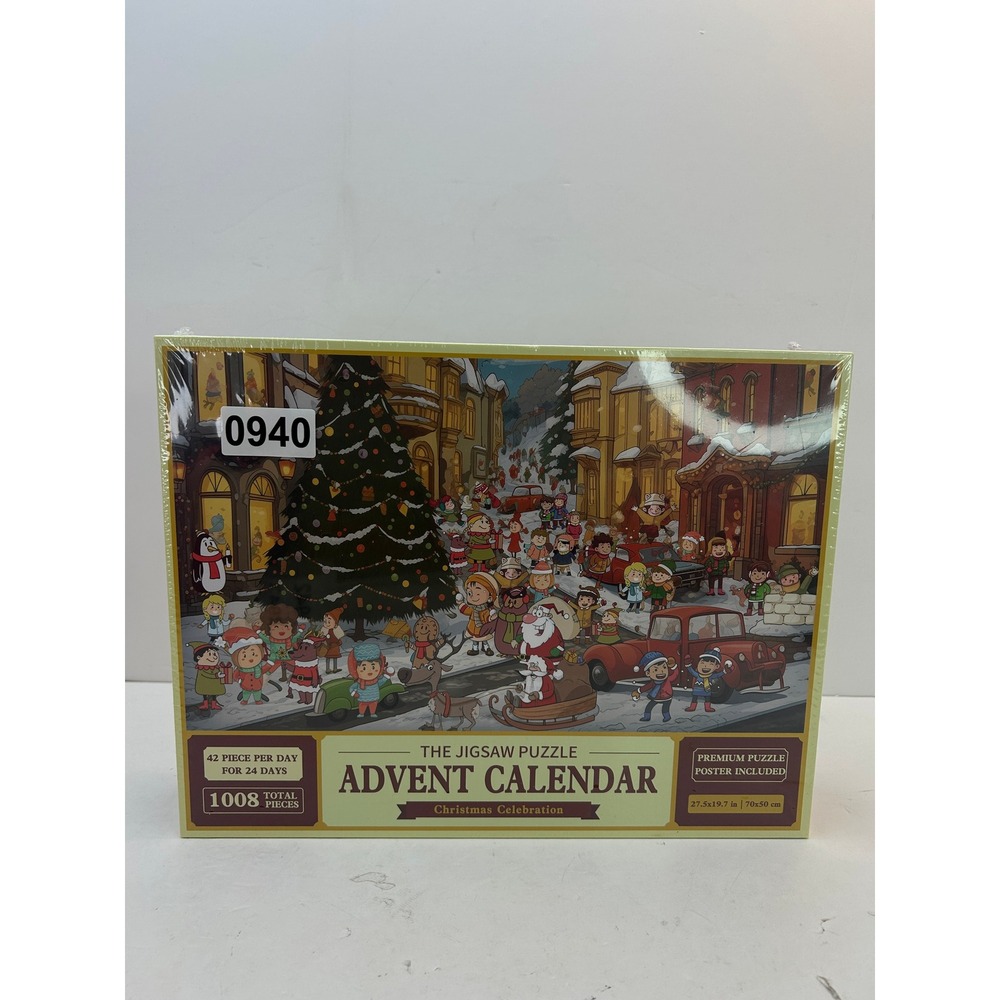 The Jigsaw Puzzle Advent Calendar 1008 Piece OS Multicolor